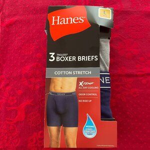 HANES BOXER BRIEFS PACKAGE OF 3 LARGE 36-38